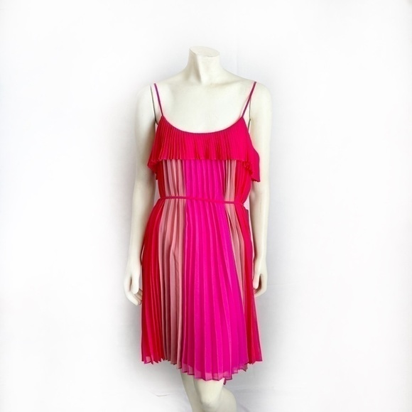 Adelyn Rae Pepper Pleated Colorful Dress Size M - Picture 3 of 10